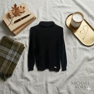 MICHAEL Michael Kors Black Waffle Alpaca Knit Sweater – NWT XL